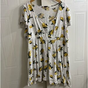 Torrid Lemon Print Short Dress